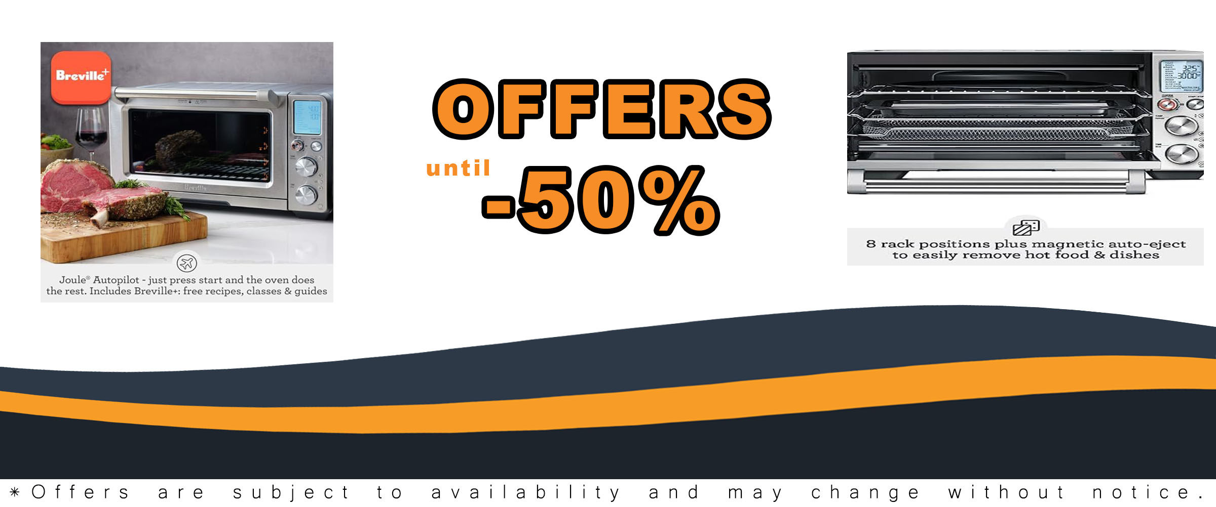 Breville Joule Smart Oven Air Fryer Pro BOV950BSS in brushed stainless steel, showcasing its sleek design and versatile functions.