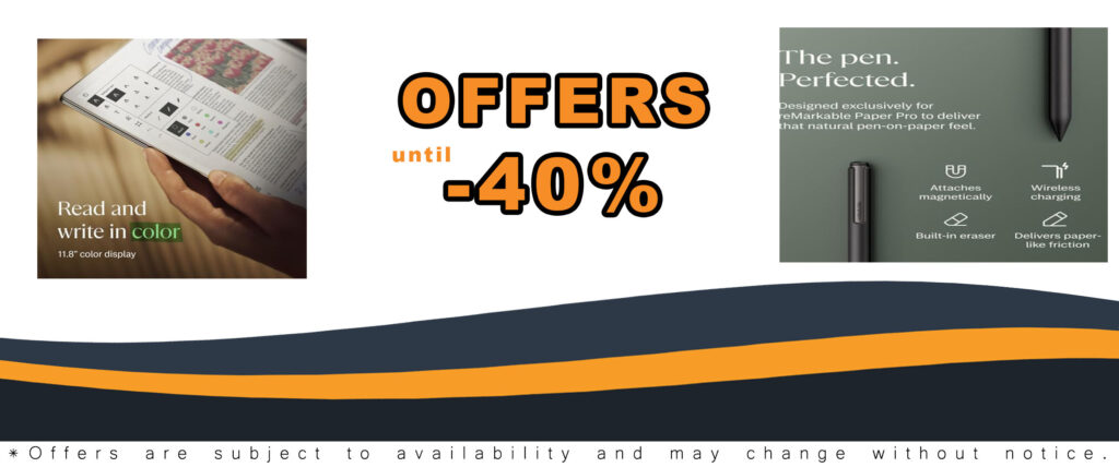 reMarkable Paper Pro Bundle featuring 11.8” tablet and Marker Plus Pen with eraser