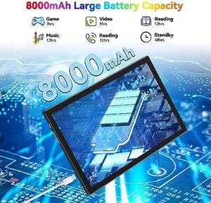 Latest 2024 Android 13 Tablet with keyboard, mouse, case, and 5G WiFi