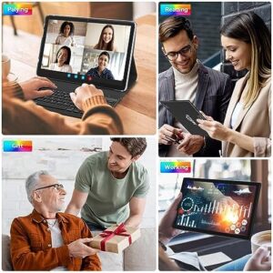 Latest 2024 Android 13 Tablet with keyboard, mouse, case, and 5G WiFi
