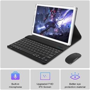 2025 Latest Android 13 Tablet featuring 10-inch FHD display, detachable keyboard, and Octa-Core processor
