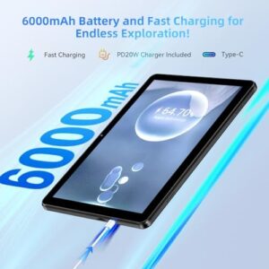 2024 Newest Tablet 10 inch Android 14 with vibrant IPS display and powerful Octa-Core processor