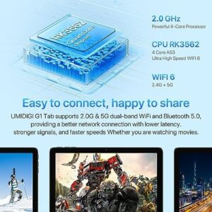 UMIDIGI G1 TabTablet 2025 with 10.1 inch HD screen, 8GB RAM, and 6000mAh battery