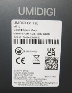 UMIDIGI G1 TabTablet 2025 with 10.1 inch HD screen, 8GB RAM, and 6000mAh battery