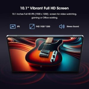 CWOWDEFU 10-inch Tablet with SIM Card Slot, Android 14, 16GB RAM, 256GB ROM, and 4G LTE capability