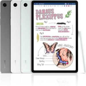Galaxy Tab S9 FE (SM-X510) in silver with S Pen and high-resolution display