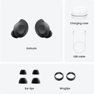 Galaxy Buds FE True Wireless Bluetooth Earbuds in graphite with touch control and built-in voice assistant
