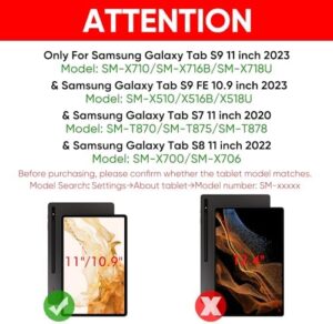 Samsung Galaxy Tab S9/S9 FE/S8/S7 Keyboard Case with Magnetic Design and Wireless Backlit Keyboard