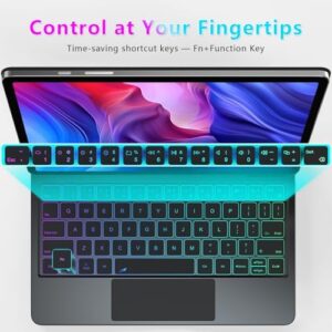 Samsung Galaxy Tab Case with Keyboard featuring Magnetic Floating Stand and Multi-Touch Trackpad for Galaxy Tab 12.4 Inch