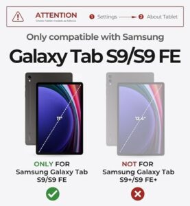 Keyboard case for Samsung Galaxy Tab S9 FE 5G 10.9" with magnetic floating stand, multi-touch trackpad, and S Pen holder