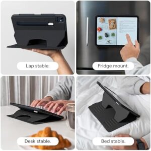 iPad Pro 13 (M4) 2024 Slim Protective Cover with Apple Pencil Holder and Auto Wake/Sleep Feature