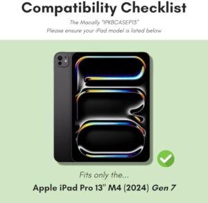iPad Pro 13 Inch Case 2024 with Keyboard featuring detachable backlit keyboard, trackpad, and multi-view stand