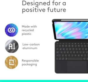 Combo Touch iPad Air Keyboard Case - Detachable Backlit Keyboard with Kickstand, Midnight Black