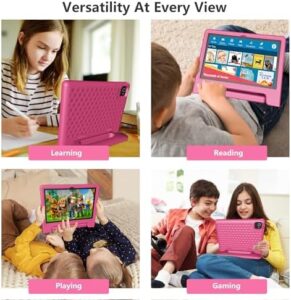 Upgraded Kids Learning Tablet with octa-core processor, 10.1" HD display, preloaded educational apps, and kid-proof case  