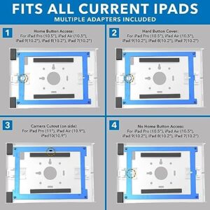 Anti-Theft Tablet Kiosk with Locking Enclosure for iPad Gen 7-10, iPad Pro, and iPad Air