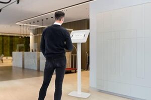 Thin Floor Stand for iPad Pro and Surface Pro with 360-degree rotation and secure lock
