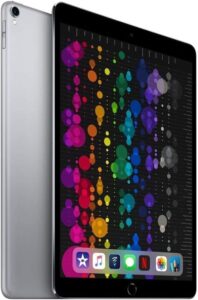 Apple 10.5in iPad Pro 256GB, Wi-Fi, Space Gray MPDY2LL/A (Renewed) on a white background