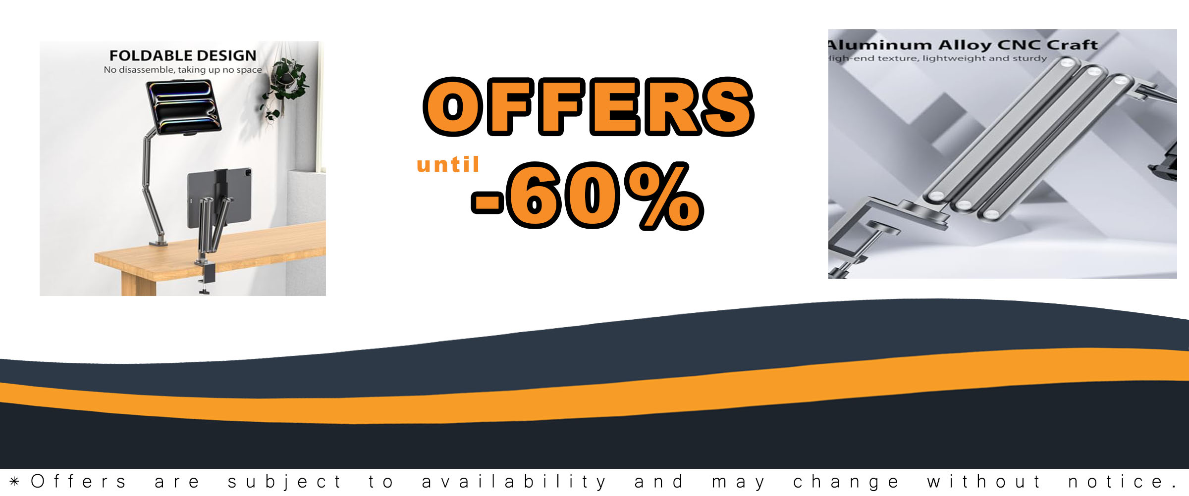 Adjustable Aluminum Alloy Tablet Stand for iPad, Samsung Galaxy Tab, and Portable Monitors