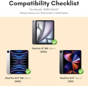 iPad Air 13 Inch Case Keyboard with Backlit Keys and Multi-View Stand for iPad Pro 12.9