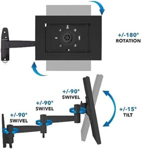 Anti-Theft Tablet Kiosk Wall Mount with Locking Mechanism for iPad