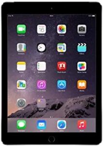 Apple 16GB iPad Air Wi-Fi Silver MGLW2LL/A (Renewed) front view with a sleek design and vibrant Retina display
