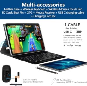 2025 Latest 2-in-1 Tablet with Keyboard, Mouse, and 10-inch HD Touchscreen