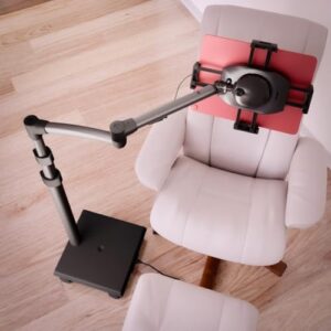 G2 Commercial Sturdy Ergonomic Tablet Rolling Cart Stand with USB-C Charging Port for Tablets