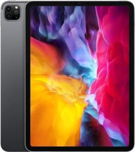 Apple iPad Pro 2nd Gen 11" Space Gray Renewed - Front and back view  