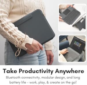 iPad Air 11 Inch Case with Keyboard, featuring a detachable backlit keyboard, large trackpad, and Apple Pencil holder