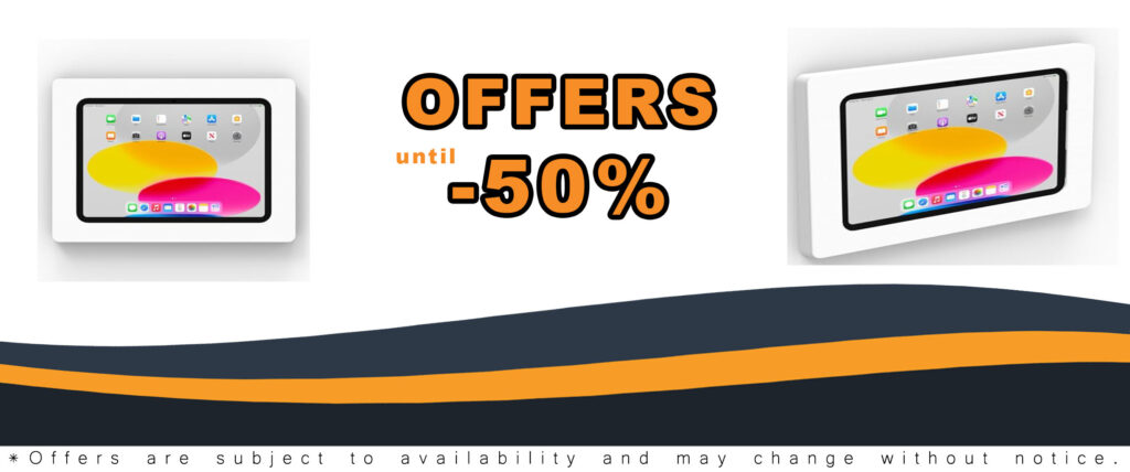 White On-Wall Tablet Mount for iPad 10.9" (10th Gen) – Compact, Durable, Adjustable