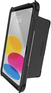 Defender Series Case for iPad 10th Gen, black, rugged design with multi-layer protection
