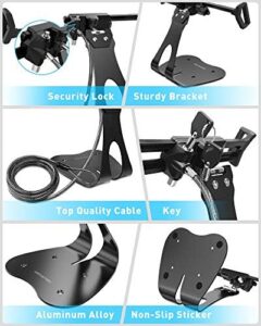 Anti-Theft iPad Stand with 360° swivel, security cord, and key for iPad and Galaxy tablets  