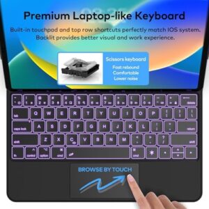 Magic-Style Magnetic Keyboard Case for iPad Air and iPad Pro with Multi-Touch Trackpad