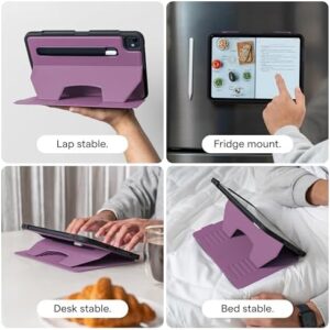 iPad Pro 11 (M4) 2024 Slim Protective Cover in Berry Purple with Auto Wake/Sleep and Apple Pencil Holder