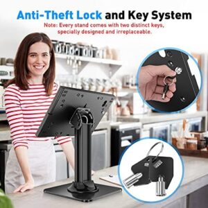 Anti Theft Desktop Kiosk Tablet Security Stand for 10.2 and 10.5" tablets, black  