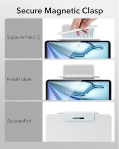 iPad Air 13 Inch Case Keyboard and iPad Pro 12.9 Inch Magic Keyboard with floating cantilever stand and precision multi-touch trackpad