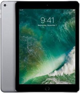 Apple iPad Air 2 WiFi Cellular (32GB, Silver Cellular)(Renewed) with a sleek silver design and 9.7-inch Retina display