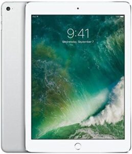 Apple iPad Air 2 WiFi Cellular (32GB, Silver Cellular)(Renewed) with a sleek silver design and 9.7-inch Retina display
