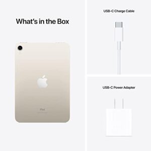 Apple 2021 iPad Mini 6 (8.3 inch, Wi-Fi, 64GB) Starlight (Renewed Premium) front view
