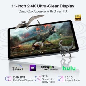 DOOGEE 11 Inch Tablet with 2.4K Display and Android 14 – Metal Body, GPS, 9GB RAM, 128GB Storage