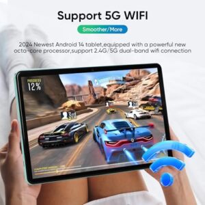 weelikeit Android Tablet 10.1 inch with IPS HD Touchscreen, 8GB RAM, 128GB ROM, and 6000mAh Battery  