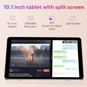 10-inch Android 14 Tablet with keyboard, case, mouse, and stylus, featuring a 1280x800 IPS touch screen