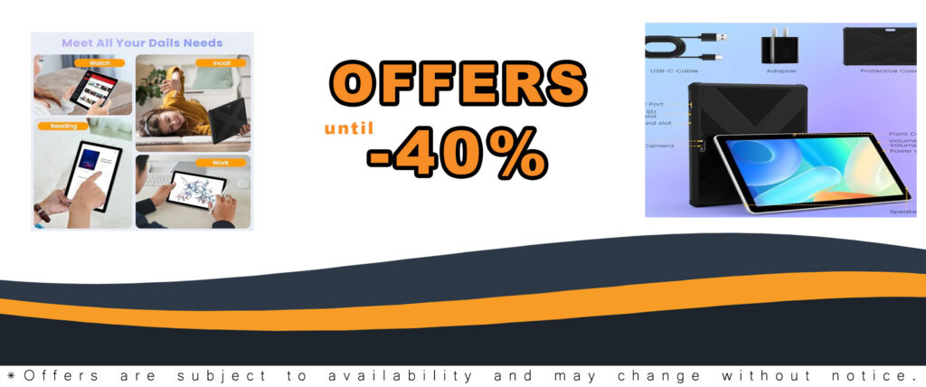 Tablet 10.1 inch Android 13 tablet with 4G cellular capability and expandable storage