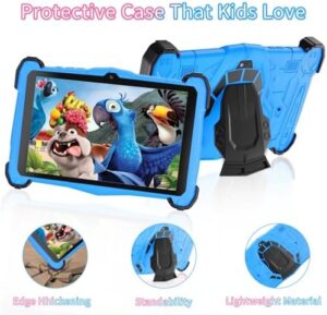 Kids Tablet - 7 Inch Android 14 for Kids with Parental Controls, Shockproof Case, and Google Kids Space