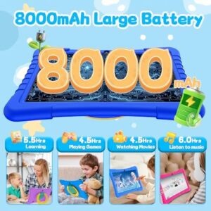 Kids Tablet for Children, 10-inch Android Tablet with Dual Camera, WiFi, Bluetooth, and Parental Control
