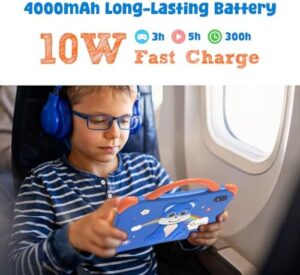 CWOWDEFU Kid's Tablet, 7" Android 14 Tablet for Kids with 64GB Storage, Dual Camera, Bluetooth 5.0, and 5G WiFi