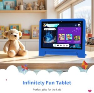 Kids Tablet with EVA Shockproof Case and Google Kids Space for Safe Learning