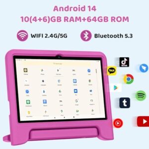 2025 Upgraded Android 14 Tablet, 10-inch Kids Tablet with HD Touchscreen and Parental Control