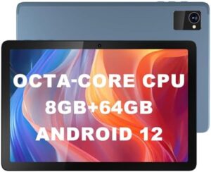 10.1 inch Android Tablet with Octa-Core Processor, 8GB RAM, and 1280x800 HD touchscreen
