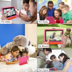 2025 Kids Tablet 10 inch Android 14 for kids with a shockproof case and Octa-Core processor